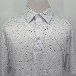 Roundtree & Yorke Performance XLT Extra Large Tall Men's Polo Shirt White/Blue D